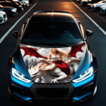 Folie Capota Auto "Hood Art" rezistenta la exterior, marime S (150 x 110cm) - Cod: AVX-CAPOTA-009S