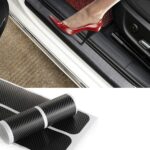Set 4 bucati protectie praguri Carbon 3D Universal culoare neagra - imagine 3