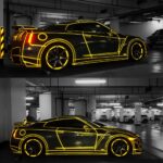 2 x Sticker Reflectorizant "OUTLINE DECO", culoare GALBEN, dimensiune 1cm x 8m - imagine 4