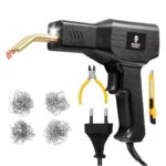 Pistol Profesional pentru lipit/sudat plastic, kit pentru repararea fisurilor din plastic, polipropilena, 400 capse de intarire, putere 50W, culoare Negru, Cod: AVX-WT-WG-X80 - imagine 3