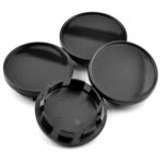 Set 4 capace centrale pentru jante aliaj, diametru 65 mm, culoare negru - imagine 2