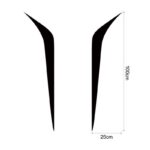 Set 2 stickere autoadezive Tuning, model "Hood Stripes V2", dimensiune 100 x 26 cm, culoare Neagra - imagine 2