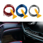 Banda decor interior crom TUNING, 5m, ROSU - imagine 4